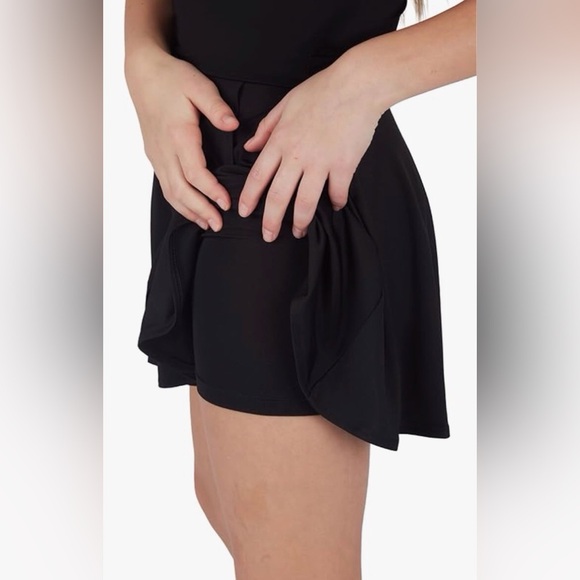 Yogalicious Girls 2Pc Sunrise Cut-Out Tank + Tulip Hem Skort Activewear Set - Picture 4 of 16